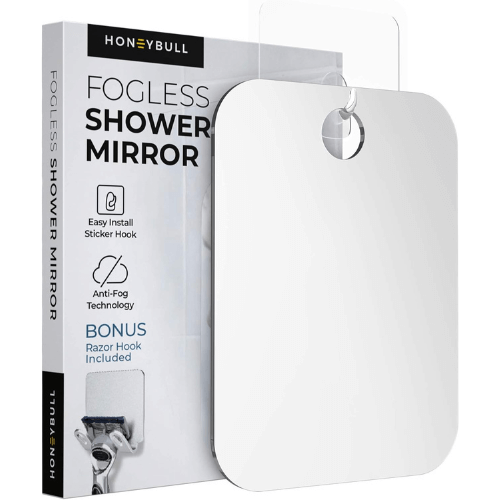 HONEYBULL-Fogless-Shower-Mirror-with-Razor-Holder