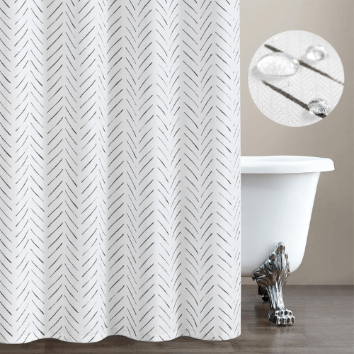 Jinchan-Black-and-White-Shower-Curtain