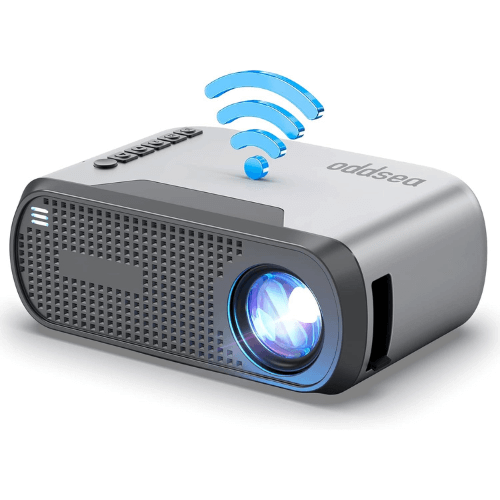 Mini-Projector-with-WiFi,-Oddsea-Portable-Projector