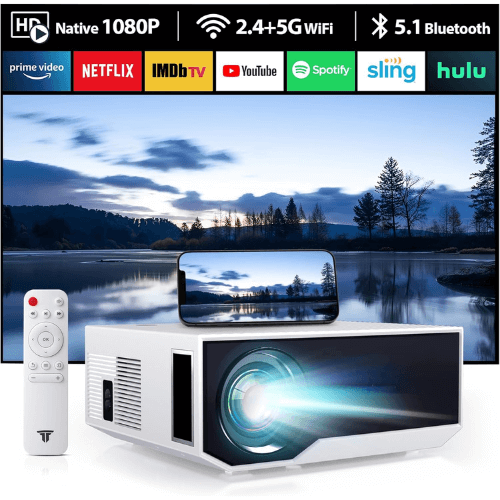 Projector-with-WiFi-and-Bluetooth,-2024-Update